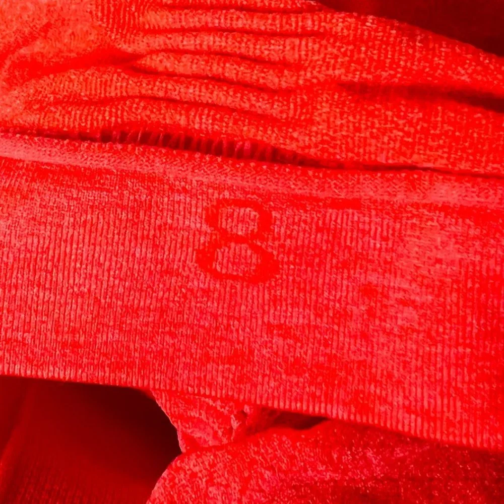 Lululemon Athletica Yoga Pants High Rise Crop Orange Size 8 - Picture 10 of 11